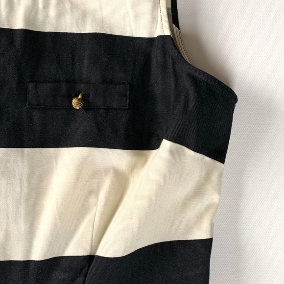 EUC Black & White Flared-skirt, Zip Back Dress - Picture 5 of 7